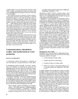 Communication: simulation, reality, and mathematical word problems