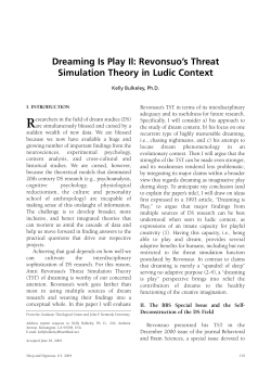 Revonsuo`s Threat Simulation Theory in Ludic Context