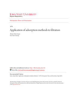 Application of adsorption methods to filtration