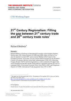 century trade rules - Graduate Institute of International and