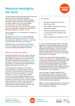 Neonatal - Meningitis Now