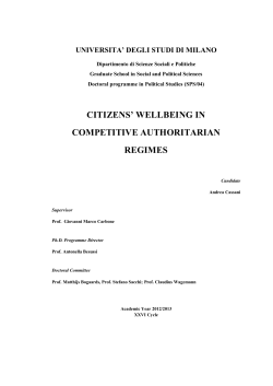 CITIZENS` WELLBEING IN COMPETITIVE AUTHORITARIAN