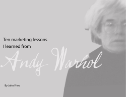 10 Marketing Lessons I Learned From Andy Warhol