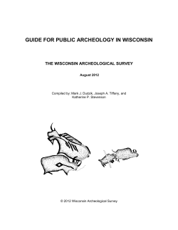 Chapter 1 - Wisconsin Archeological Survey