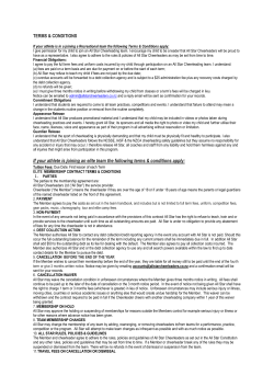 If your athlete is joining an elite team the following terms