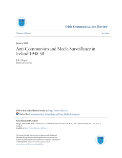 Anti-Communism and Media Surveillance in Ireland
