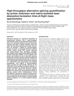 High-throughput alternative splicing quantification by primer