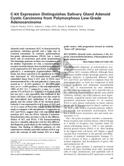 C-kit Expression Distinguishes Salivary Gland Adenoid