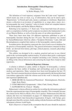 Homeopathic Clinical Repertory