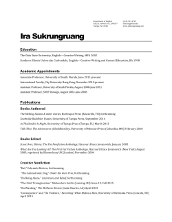 Ira Sukrungruang - USF English