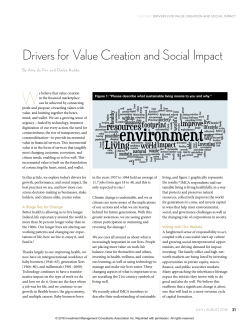 Drivers for Value Creation and Social Impact