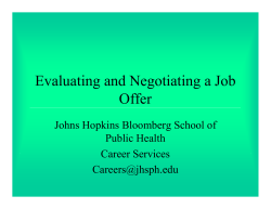 Evaluating and Negotiating a Job Offer