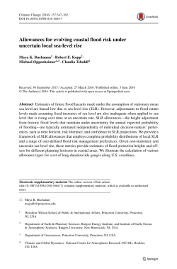 Allowances for evolving coastal flood risk under uncertain local sea