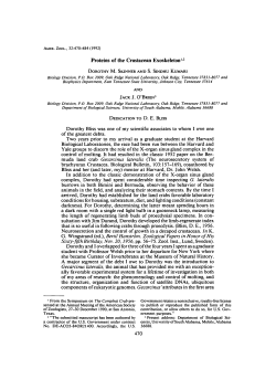 Proteins of the Crustacean Exoskeleton`2
