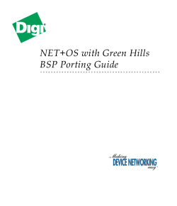 NET+OS with Green Hills BSP Porting Guide