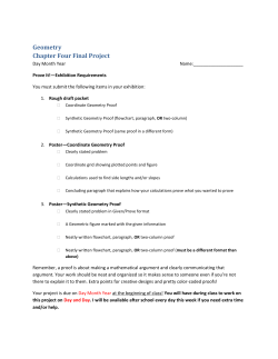 Geometry Chapter Four Final Project