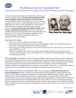 The Holocaust Survivor Community Fund