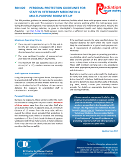 rin #20 personal protection guidelines for staff in veterinary medicine
