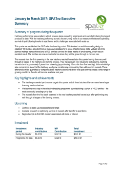 January to March 2017: SPATnz Executive Summary