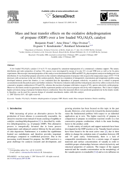 Mass and heat transfer effects on the oxidative dehydrogenation of