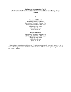 Do Targeted Assassinations Work? A Multivariate