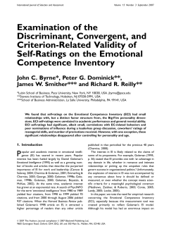 Examination of the Discriminant, Convergent, and Criterion