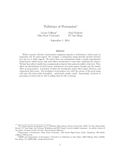 Pathways of Persuasion - UC San Diego Department of Economics