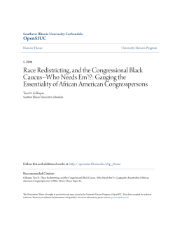 Race Redistricting, and the Congressional Black Caucus