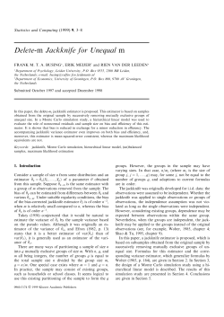 Delete-m Jackknife for Unequal m