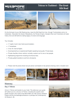 Tehran to Tashkent - The Great Silk Road