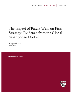 The Impact of Patent Wars on Firm Strategy: Evidence
