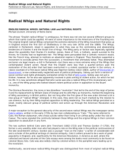Radical Whigs and Natural Rights - Natural Law, Natural Rights and