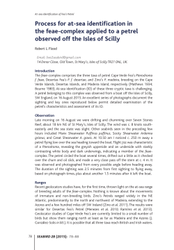 Process for at-sea identification in the feae