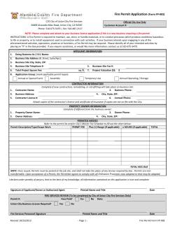 Fire Permit - City of Union City