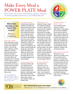 Make Every Meal a PowEr PlatE Meal