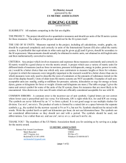 judging guide - US-Metric Association