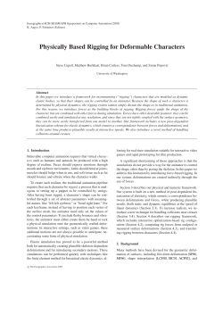 Physically Based Rigging for Deformable Characters