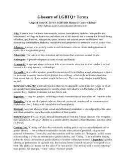 Glossary of LGBTQ+ Terms