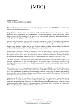 press release - Massimo De Carlo