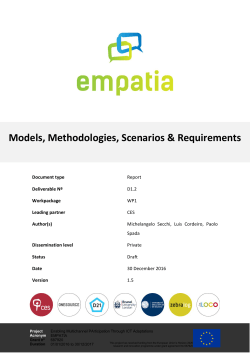 D 1.2 04-01-2017 Models, Methodologies
