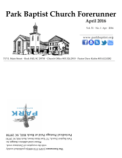 Park Baptist Church Forerunner