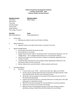 Minutes: July 26, 2016 - Main Street Jefferson