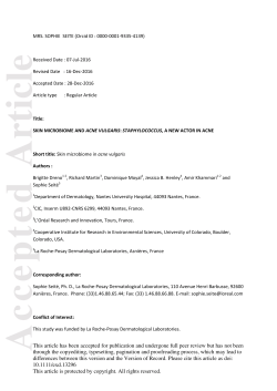 Skin microbiome and acne vulgaris