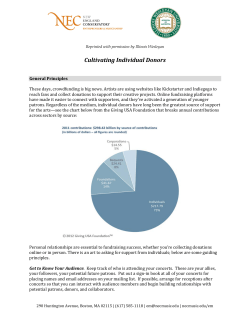 Cultivating Individual Donors - Illinois Wesleyan University