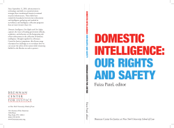domestic intelligence: our rights and safety