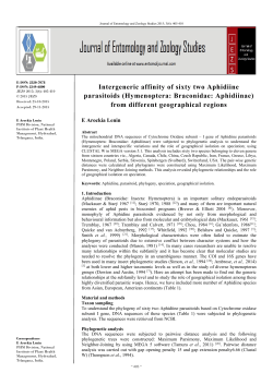 - Journal of Entomology and Zoology Studies