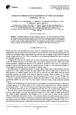 Hydrate formation in sediments in the sub-seabed