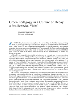 Green Pedagogy in a Culture of Decay