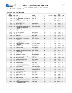 Quiz List&mdash;Reading Practice