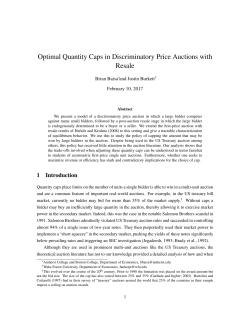 Optimal Quantity Caps in Discriminatory Price Auctions with Resale